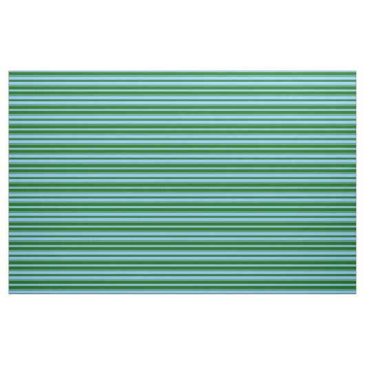 Light Sky Blue und Dark Green Lined Pattern Stoff (Fat Quarter (45,7 x 55,9 cm))