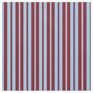 Light Sky Blue und Dark Red Striping Muster Stoff