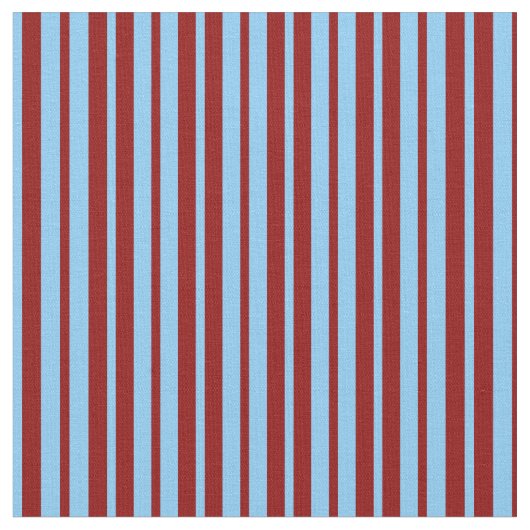Light Sky Blue und Dark Red Striping Muster Stoff (Nahaufnahme)