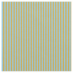 Light Sky Blue und Goldenrod farbene Streifen Stoff