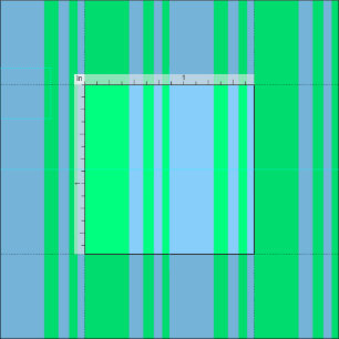Light Sky Blue und Green Colos Streifen Stoff