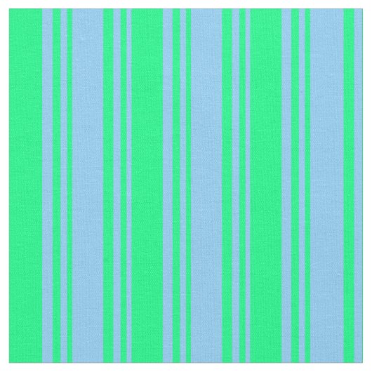 Light Sky Blue und Green Colos Streifen Stoff (Nahaufnahme)