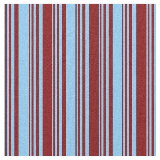 Light Sky Blue und Maroon Lined Pattern Stoff (Nahaufnahme)