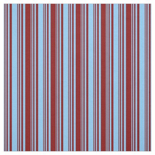 Light Sky Blue und Maroon Lined Pattern Stoff (Muster)