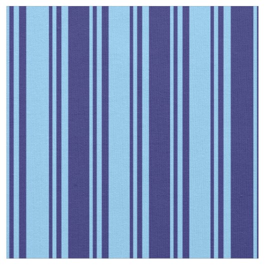 Light Sky Blue und Midnight Blue Lined Pattern Stoff (Nahaufnahme)