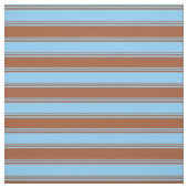 Light Sky Blue und Sienna Streifen/Linienmuster Stoff (Muster)