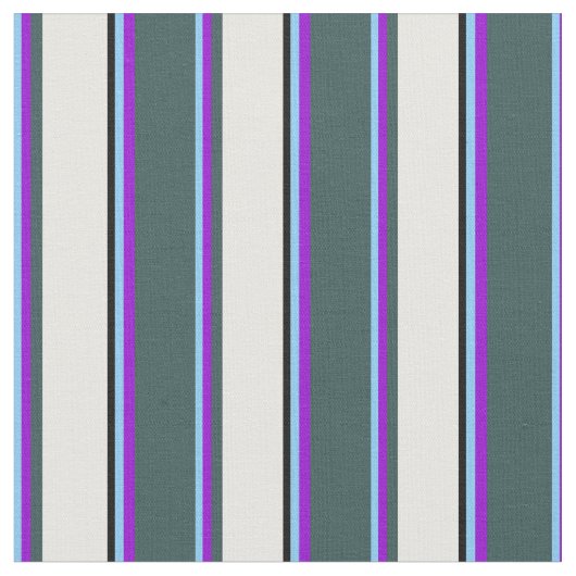Light Sky Blue, Violet, Grau, Mint Cream & Black Stoff (Nahaufnahme)