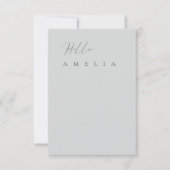 Light Slate Blue Flat Blank Table Guest Platzkarte (Vorderseite)