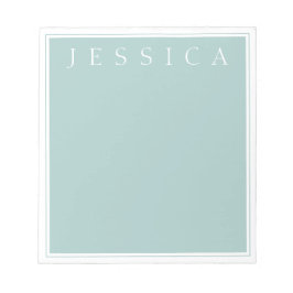 Light Slate Blue Gray | Ihr Name Notizblock