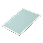 Light Slate Blue Gray | Ihr Name Notizblock (angewinkelt)