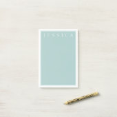 Light Slate Blue Gray | Ihr Name Post-it Klebezettel (Auf Schreibtisch)