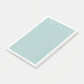 Light Slate Blue Gray | Ihr Name Post-it Klebezettel (angewinkelt)