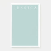 Light Slate Blue Gray | Ihr Name Post-it Klebezettel (Vorderseite)