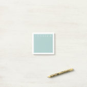 Light Slate Blue Gray | Ihr Name Post-it Klebezettel (Auf Schreibtisch)