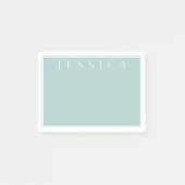 Light Slate Blue Gray | Ihr Name Post-it Klebezettel (Vorderseite)