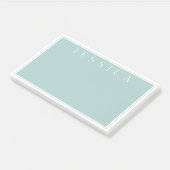 Light Slate Blue Gray | Ihr Name Post-it Klebezettel (angewinkelt)