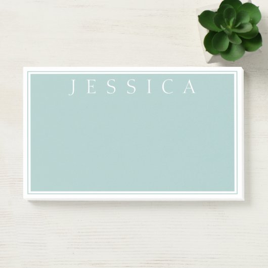 Light Slate Blue Gray | Ihr Name Post-it Klebezettel (Büro)