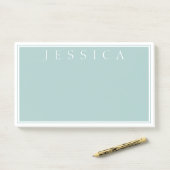 Light Slate Blue Gray | Ihr Name Post-it Klebezettel (Auf Schreibtisch)