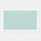Light Slate Blue Gray | Ihr Name Post-it Klebezettel (Vorderseite)