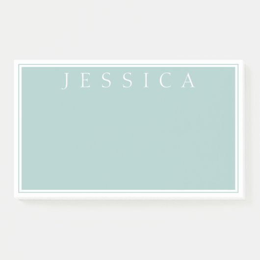 Light Slate Blue Gray | Ihr Name Post-it Klebezettel (Vorderseite)