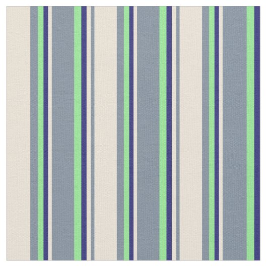 Light Slate Grau, Bisque, Midnight Blue & Green Stoff (Nahaufnahme)