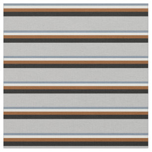 Light Slate Grau, Light Cyan, Brown, Black & Grey Stoff