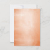Light Soft Floral Terracotta Wedding RSVP Cards Karte (Rückseite)