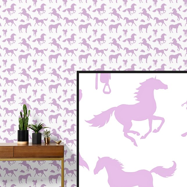 Light Soft Pink Mauve Horse Thema Tapete (Von Creator hochgeladen)