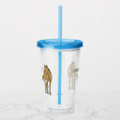 Light Sorrel Brown Pferde Realistische Illustratio Acryltrinkbecher (Rechts)