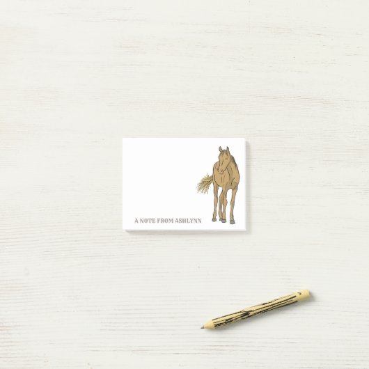 Light Sorrel Brown Pferde Realistische Illustratio Post-it Klebezettel (Auf Schreibtisch)