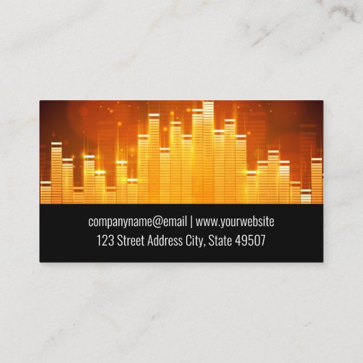 Light Sound Bar Equalizer Visitenkarte (Rückseite)