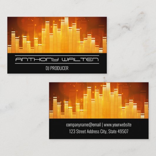 Light Sound Bar Equalizer Visitenkarte (Vorne/Hinten)