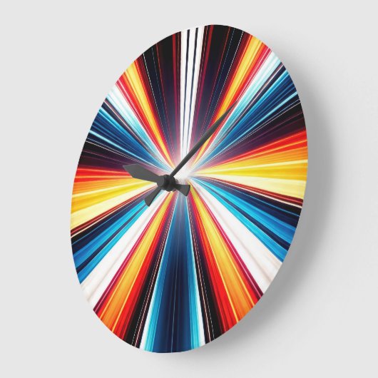 Light Speed Stripes Art Große Wanduhr (Winkel)