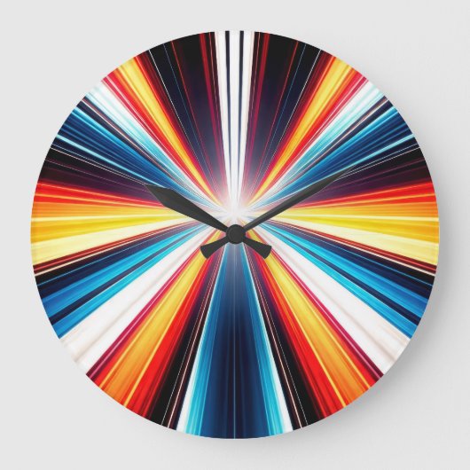 Light Speed Stripes Art Große Wanduhr (Vorderseite)