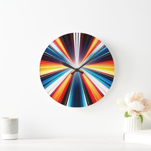 Light Speed Stripes Art Große Wanduhr (Zuhause)