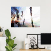 Light splitters - surreal art poster (Heimbüro)