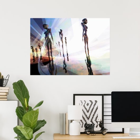 Light splitters - surreal art poster (Heimbüro)