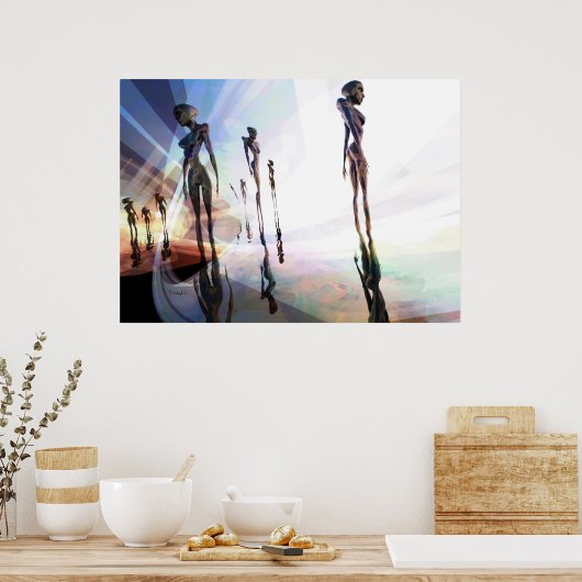 Light splitters - surreal art poster (Küche)