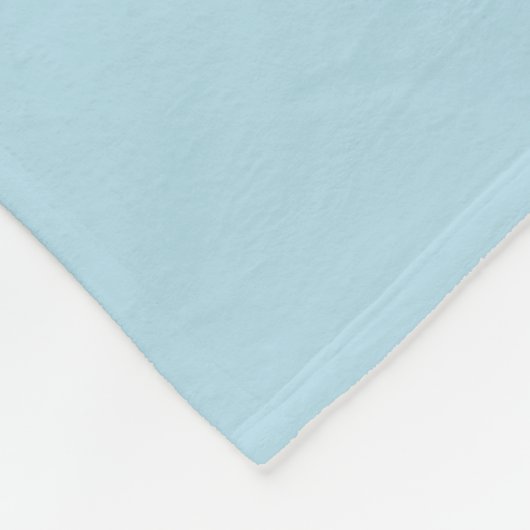 Light Spun Sugar Blue, Solid Color Pastellblau Fleecedecke (Ecke)