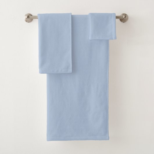 Light Steel Blue Solid Color Badhandtuch Set (Insitu)