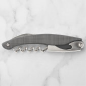 Light Steel Gray Chic Weave Muster Kellnermesser (Rückseite)