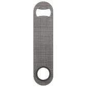 Light Steel Gray Chic Weave Muster Speed Flaschenöffner (Rückseite)