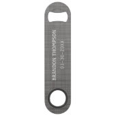 Light Steel Gray Chic Weave Muster Speed Flaschenöffner (Vorderseite)