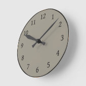 Light Steel Gray Solid Color Runde Wanduhr (Winkel)