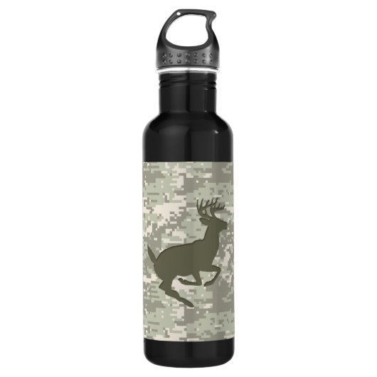 Light Storm Digital Camouflage Deer Camouflage Edelstahlflasche (Vorderseite)