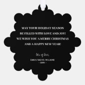 Light Strands Frohe Weihnachten Foto Ornament Karte (Rückseite)