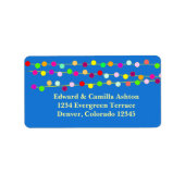 Light Strings Anpassbare Weihnachtsadressen Adressaufkleber (Vorne)