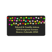 Light Strings Anpassbare Weihnachtsadressen Adressaufkleber (Vorne)