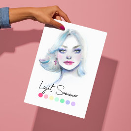 Light Summer Type Saisonfarbenanalyse Art Poster