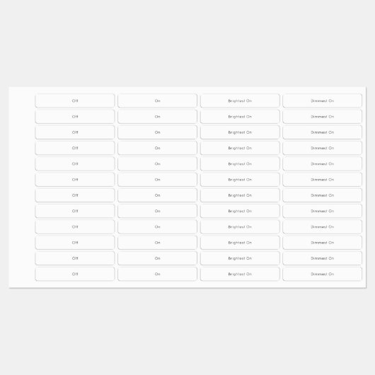 Light Switch Labels Etiketten (Blatt)
